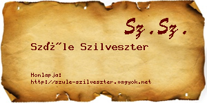 Szüle Szilveszter névjegykártya